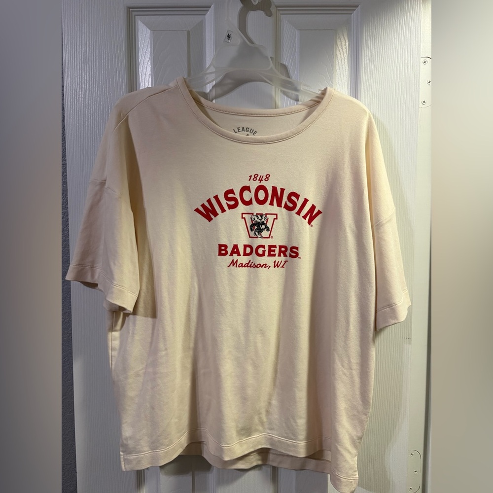 League Cream Wisconsin Badgers Tee
